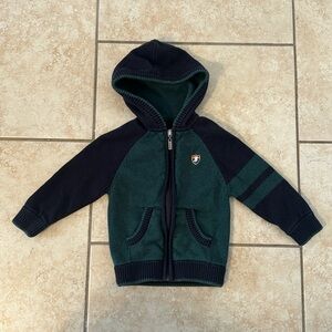 Jacadi Paris Boys Zip Up Hooded Sweater Size 2Y